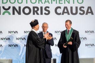 12.05. - NOVA University of Lisbon - H.R.H. the Grand Duke receives an honoris causa degree - Awarding of the medal and the degree of Doctor Honoris Causa to HRH the Grand Duke by the Rector of the NOVA University