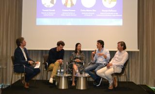 (from left to right) Luis Galveias, COO of the Luxembourg Private Equity & Venture Capital Association and brings together Yannick Oswald, Partner at Mangrove Capital Partners, Cristina Fonseca, General Partner at Indico Capital Partners, Carlos Alberto Silva, Executive Director at Sonae IM and Romain Hoffmann, Head of Investment at LBAN, discussed the issue of financing startups