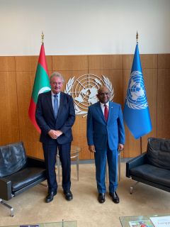 Jean Asselborn avec Abdulla Shahid, président de l'Assemblée générale des Nations unies