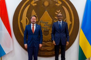 (from left to right) Xavier Bettel, Prime Minister, Minister of State, Minister for Communications and Media ; Paul Kagame, President of the Republic of Rwanda