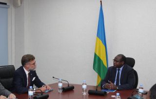 (from left to right) Franz Fayot, Minister for Development Cooperation and Humanitarian Affairs ; Uzziel Ndagijimana, Minister of Finance and Economic Planning of Rwanda