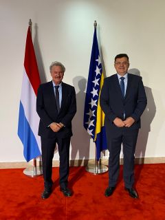 Jean Asselborn ; Zoran Tegeltija, président du conseil des ministres de la Bosnie-Herzégovine