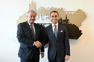 Jean Asselborn et Luigi Di Maio, ministre des Affaires étrangères et de la Coopération internationale de l'Italie