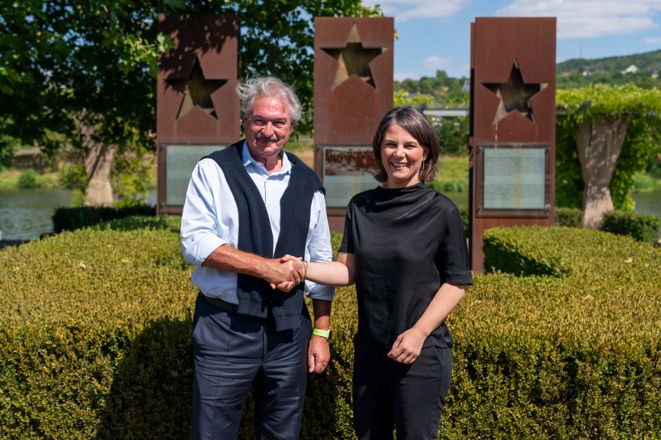 (de g. à dr.) Jean Asselborn, ministre des Affaires étrangères et européennes ; Annalena Baerbock, ministre des Affaires étrangères de la République fédérale d'Allemagne