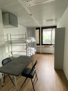 	Une chambre dans la nouvelle structure d'hébergement temporaire pour demandeurs de protection internationale à Luxembourg