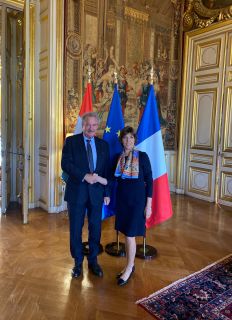 Jean Asselborn; Catherine Colonna, ministre de l'Europe et des Affaires étrangères de la France