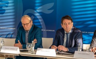 (v.l.n.r.) Claude Turmes, Minister für Energie; Mario Grotz, Creos