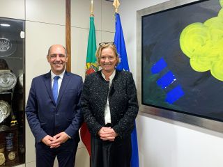 Manuel Pizzarro, ministre de la Santé du Portugal ; Paulette Lenert, Vice-Premier ministre et ministre de la Santé