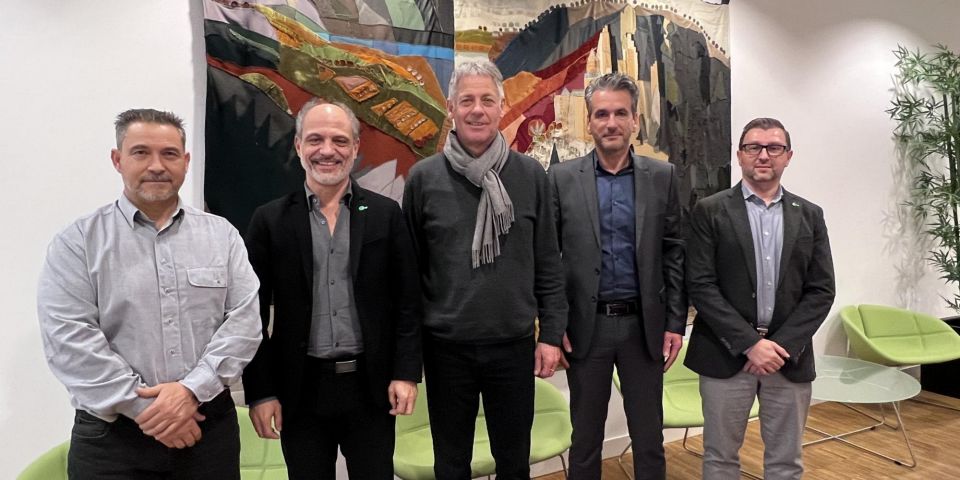 (de g. à dr.)Dominique Machado; Robert Fornieri; Henri Kox; Johny Gomes; Paul Glouchitski