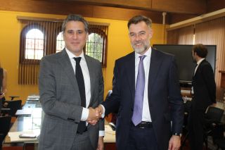 (from l. to r.) Manuel Tovar, Minister of Foreign Trade of Costa Rica; Franz Fayot, Minister for Development Cooperation and Humanitarian Affairs