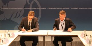 Signature de l'accord avec la Croix rouge luxembourgeoise.