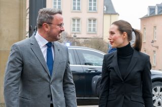 (fr. l. to r.) Xavier Bettel, Prime Minister, Minister of State ; Sanna Marin, Prime Minister of the Republic of Finland