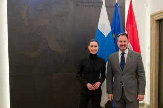 (fr. l. to r.) Sanna Marin, Prime Minister of the Republic of Finland ; Xavier Bettel, Prime Minister, Minister of State
