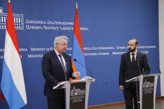 (fr. l. to r.) Jean Asselborn, Minister of Foreign and European Affairs ; Ararat Mirzoyan, Minister for Foreign Affairs of Armenia
