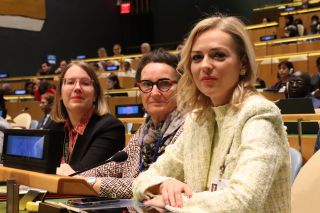 (de g. à dr.) Anne Dostert, représentante permanente adjointe du Luxembourg auprès des Nations unies ; Maryse Fisch, ministère de l’Égalité entre les femmes et les hommes ; Taina Bofferding, ministre de l’Égalité entre les femmes et les hommes