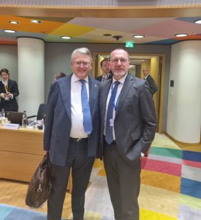Georges Engel avec le commissaire européen Nicolas Schmit