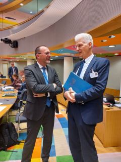 Georges Engel avec le secrétaire d'État allemand Rolf Schmachtenberg