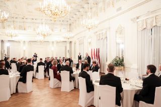 Château de Riga - Dîner de gala - Discours du président de la république de Lettonie