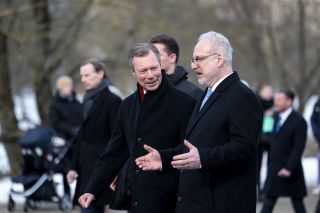 (from left to right) HRH the Grand Duke; Egils Levits, President of the Republic of Latvia