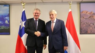 Jean Asselborn, ministre des Affaires étrangères et européennes; Alberto van Klaveren, ministre des Affaires étrangères du Chili