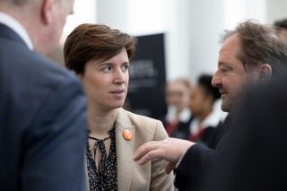 (fr. l. to r.) Bram Maes, representative of the "Business Events" sector in Luxembourg; Marta Gomes, President of the International Congress and Convention Association; Tom Bellion, Director of the Luxembourg City Tourist Office (LCTO)