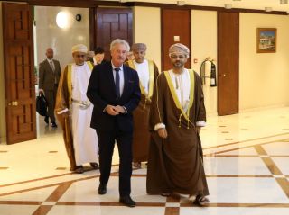 (de g. à dr.) Jean Asselborn, ministre des Affaires étrangères et européennes ; Sayyid Badr bin Hamad bin Hamood Albusaidi, ministre des Affaires étrangères d‘Oman