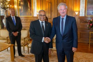 Palais grand-ducal – Le président de la république de Cabo Verde, José Maria Neves reçoit en audience Jean Asselborn, ministre des Affaires étrangères et européennes