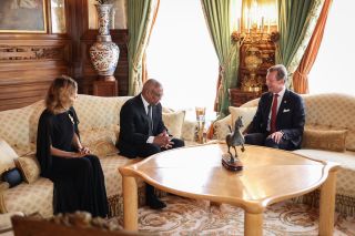 Palais grand-ducal – Entrevue du couple présidentiel avec S.A.R. le Grand-Duc
