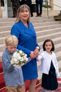 Luxembourg City Hall - Welcome to the presidential couple and HRH the Grand Duke by the Mayor of Luxembourg City, Lydie Polfer