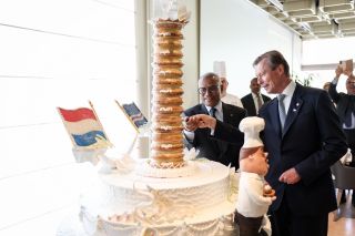 (from l. to r.) osé Maria Pereira Neves, President of the Republic of Cabo Verde; HRH the Grand Duke