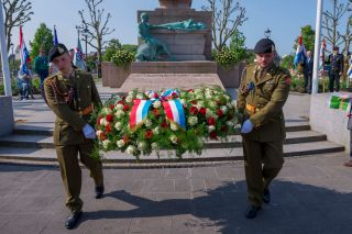Cérémonie commémorative à l’occasion du centenaire de l’inauguration du monument du Souvenir (Gëlle Fra), le 27 mai 2023