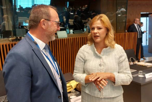 Le ministre Georges Engel avec la ministre lettonne du bien-être, Mme. Evika Silina