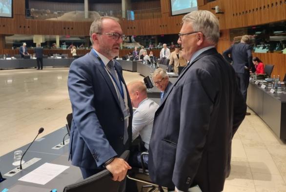 Le ministre Georges Engel avec le commissaire européen Nicolas Schmit.
