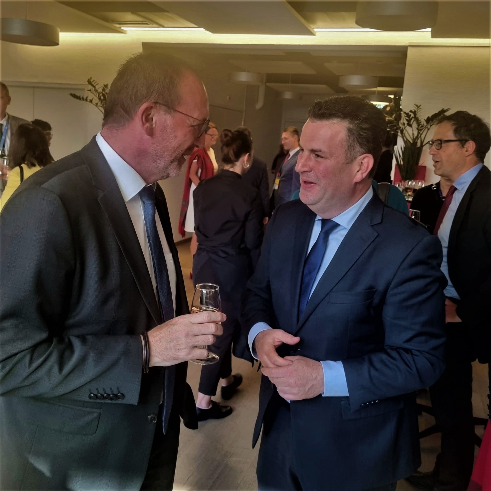Georges Engel avec le ministre allemand du travail et des affaires sociales, M. Hubertus Heil