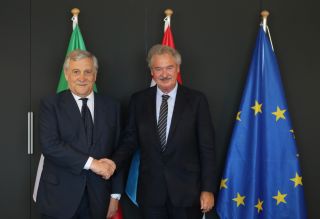(de g. à dr.) Antonio Tajani, ministre des Affaires étrangères de l'Italie; Jean Asselborn, ministre des Affaires étrangères et européennes