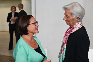 Yuriko Backes et Christine Lagarde, président de l'Banque centrale européenne