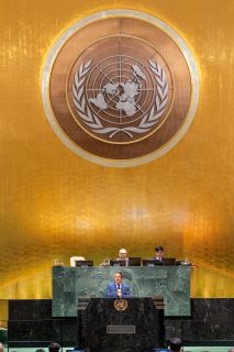 Xavier Bettel prononce son discours à la 78e Assemblée générale des Nations unies