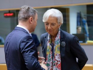 (de g. à dr.) Xavier Bettel, Premier ministre, ministre d'État ; Christine Lagarde, présidente de la Banque centrale européenne (BCE)