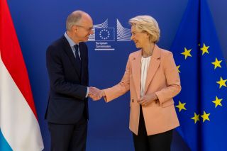 (de g. à dr.) Luc Frieden, Premier ministre ; Ursula von der Leyen, présidente de la Commission européenne