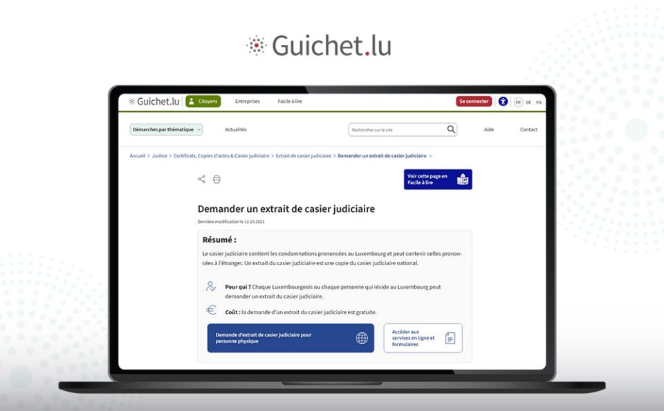 Le portail Guichet.lu fait peau neuve! - Ministère de la Digitalisation ...