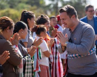 Visite du village de Nayang soutenu par la Caritas