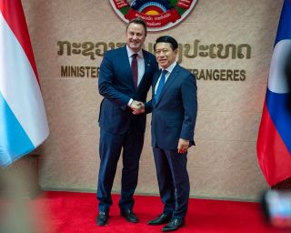 (from l. to r.) Xavier Bettel, Minister for Foreign Affairs and Foreign Trade, Minister for Development Cooperation and Humanitarian Affairs; Deputy Prime Minister and Minister for Foreign Affairs of Laos, Saleumxay Kommasith