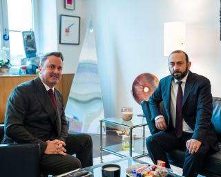 (left to right) Xavier Bettel, Minister for Foreign Affairs and Foreign Trade; Ararat Mirzoyan, Minister of Foreign Affairs of the Republic of Armenia
