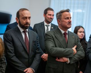 (de g. à dr.) Ararat Mirzoyan, ministre des Affaires étrangères de la République d’Arménie; Xavier Bettel, ministre des Affaires étrangères et du Commerce extérieur