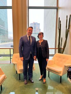 (fr. l. to r.)  Xavier Bettel, Minister for Foreign Affairs and Foreign Trade, Minister for Cooperation and Humanitarian Affairs; Catherine Colonna, former French Minister for Europe and Foreign Affairs