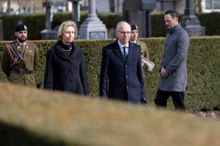 (de g. à dr.) Marjolijne Frieden, épouse de Luc Frieden ; Luc Frieden, Premier ministre