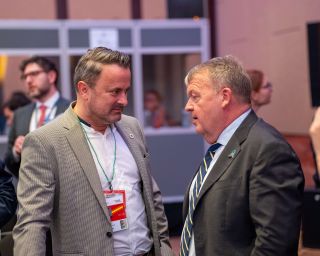 (fr. l. to r.) Xavier Bettel, Minister for Foreign Affairs and Foreign Trade, Minister for Cooperation and Humanitarian Affairs; Lars LØKKE RASMUSSEN. Minister for Foreign Affairs Denmark