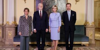 (v.l.n.r.) I.K.H. die Großherzogin ; Petr Pavel, Präsident der Tschechischen Republik ; S.K.H. der Großherzog
