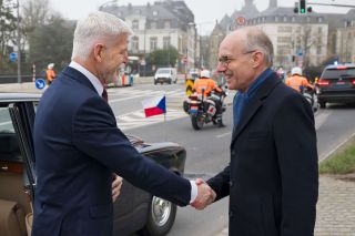 (v.l.n.r.) Petr Pavel, Präsident der Tschechischen Republik ; Luc Frieden, Premierminister