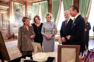 (fr. l. to r.) HRH the Grand Duchess; n.c.; Eva Pavlová, First Lady of the Czech Republic; Petr Pavel, President of the Czech Republic; HRH the Grand Duke